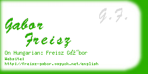 gabor freisz business card